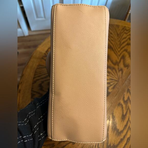 Nine West NWOB Satchel w Crossbody Strap & Handles Beige Cream - Picture 4 of 9